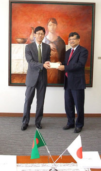 ɽѧLȥޥ`?ӥ?w President Yamaguchi and Ambassador of Bangladesh to Japan H.E. Mr. Masud Bin Momen